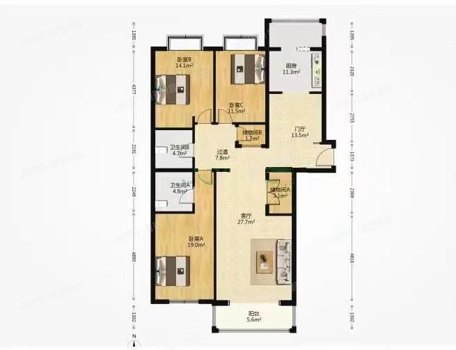朝阳区 首开知语城317号楼11层1单元1103号