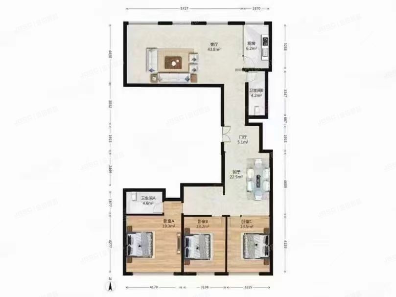 通州区 北京one2号楼15层1803