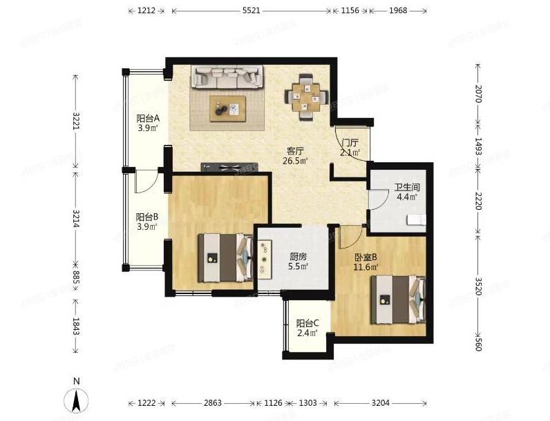 丰台区 马家堡路88号院6号楼6层2-602（东丽温泉家园）