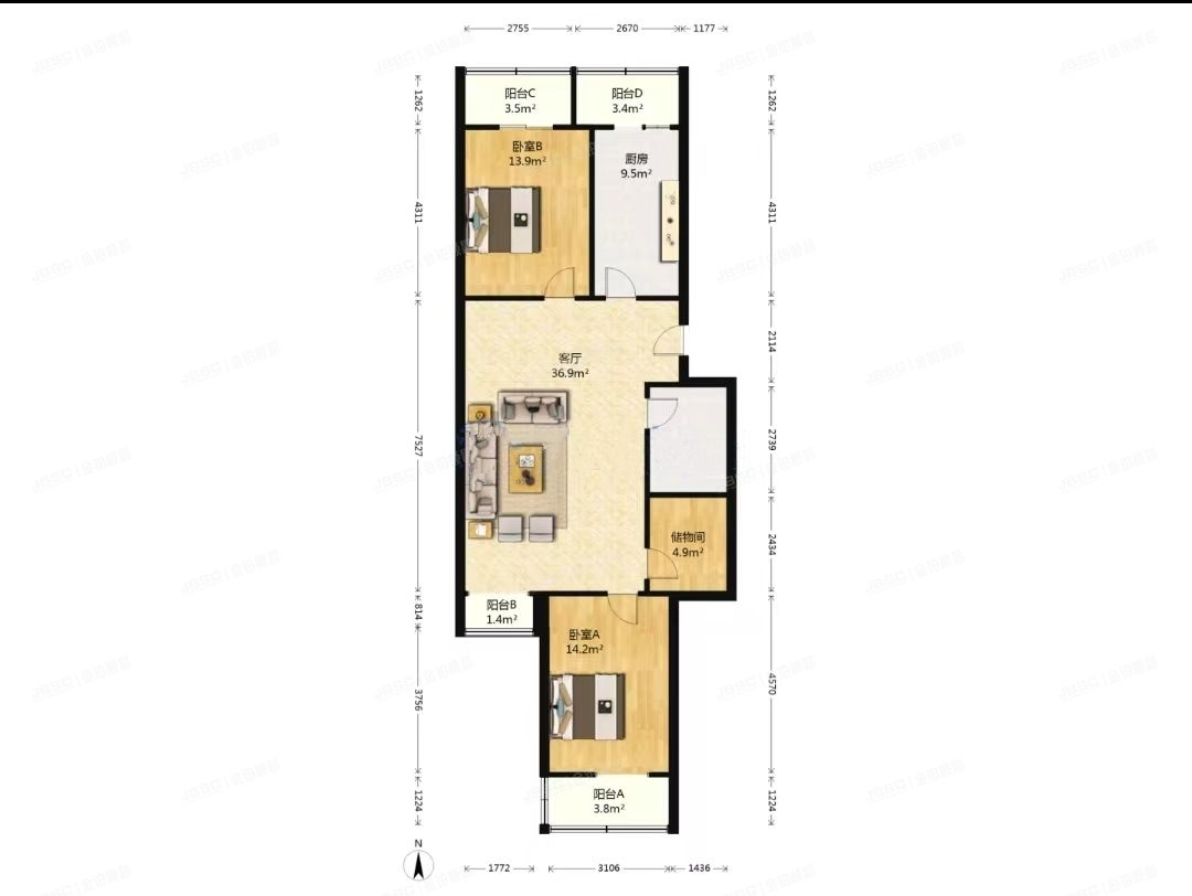 海淀区 上地西里风芳园5号楼4层3门402