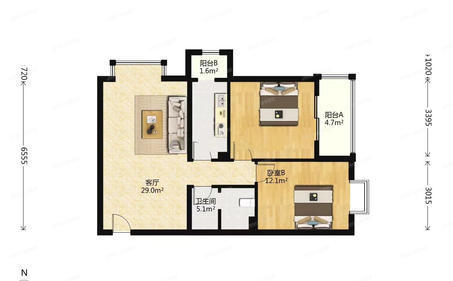 房山区 长阳镇嘉州水郡168号3层1单元301室（加州水郡四期）