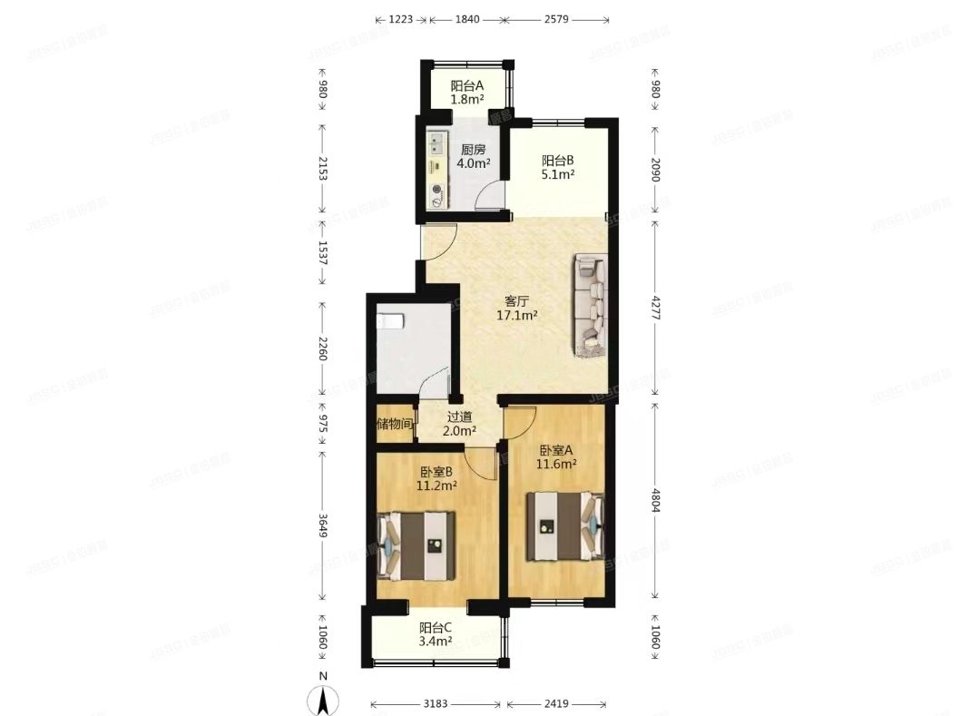 房山区 良乡黄辛庄东里甲1号楼4层1-401