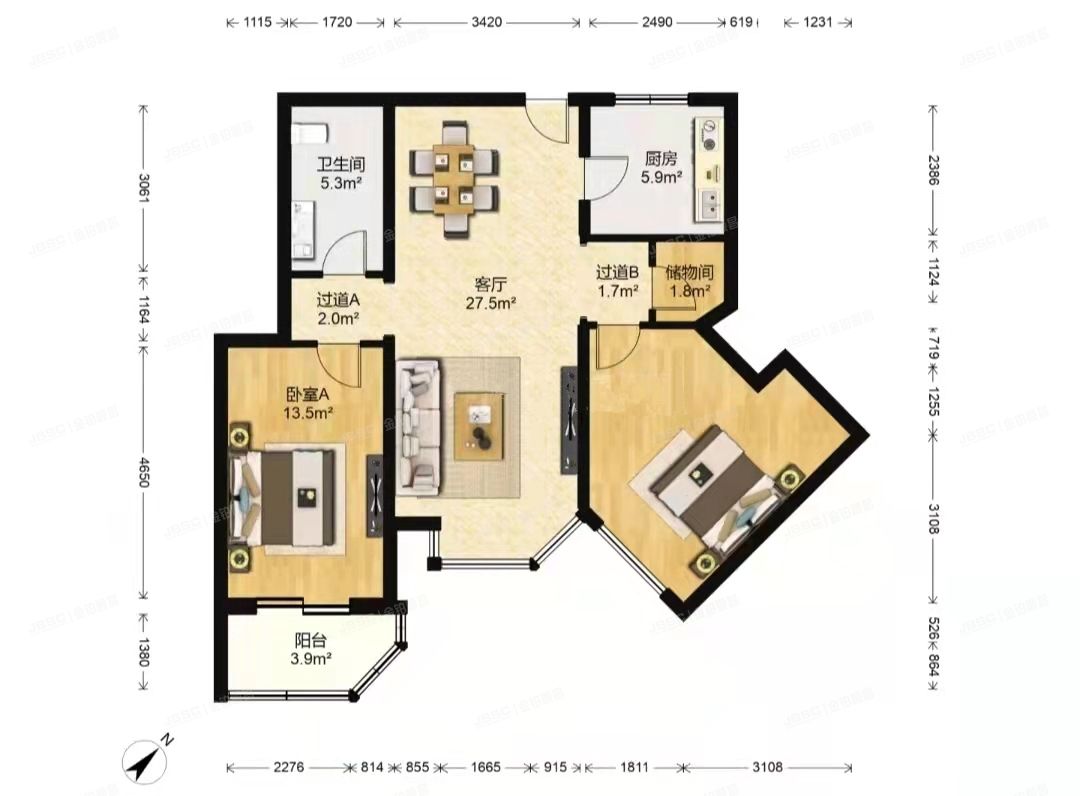 丰台区 怡海花园富泽园1号楼2层208