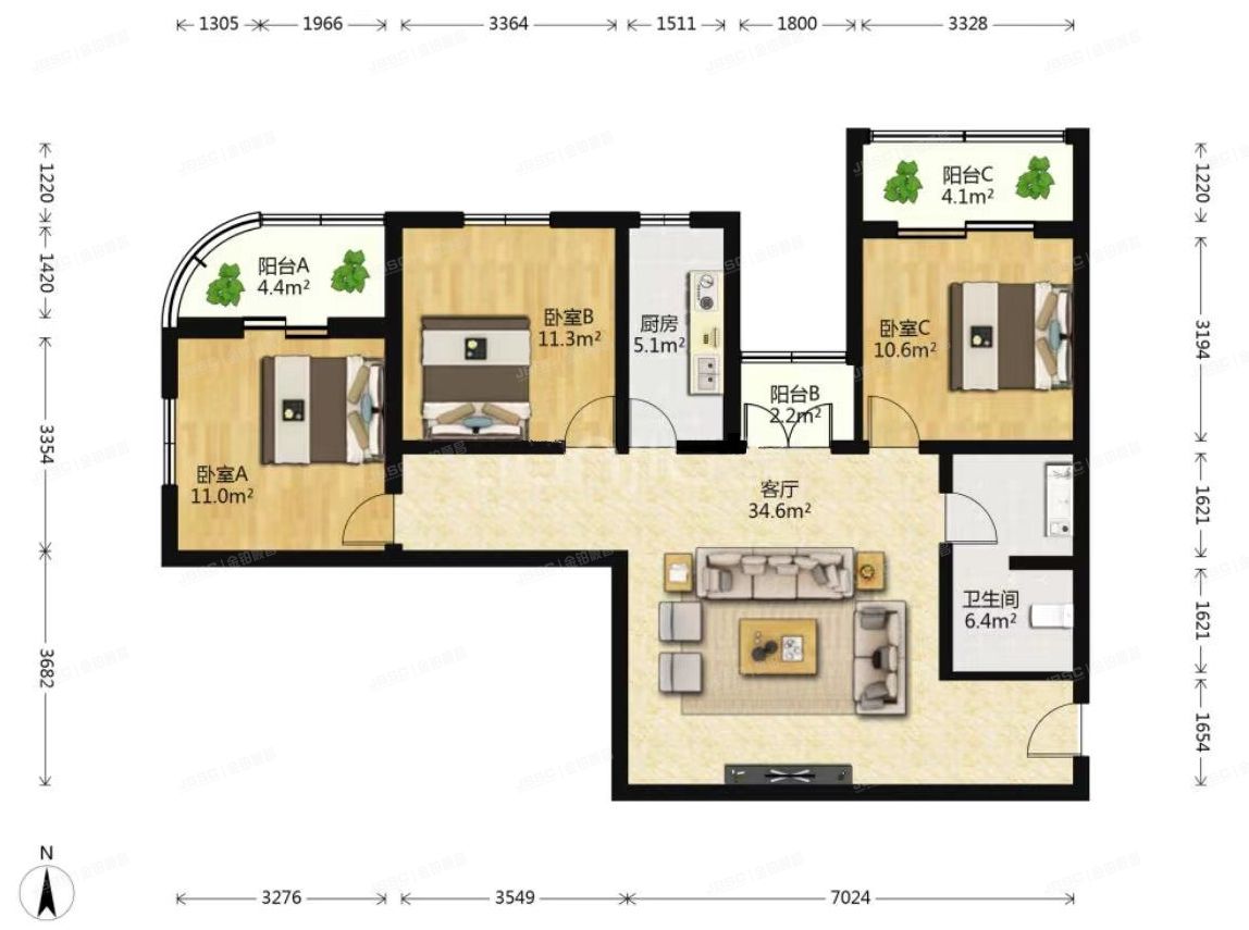 西城区 枣林前街119号14-12B07号（城市之光大厦）
