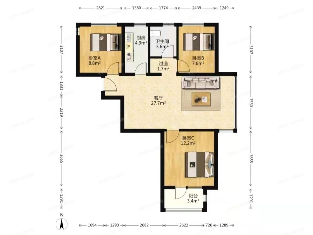 房山区 阜盛东街57号院10号楼4层401（金地朗悦悦园）