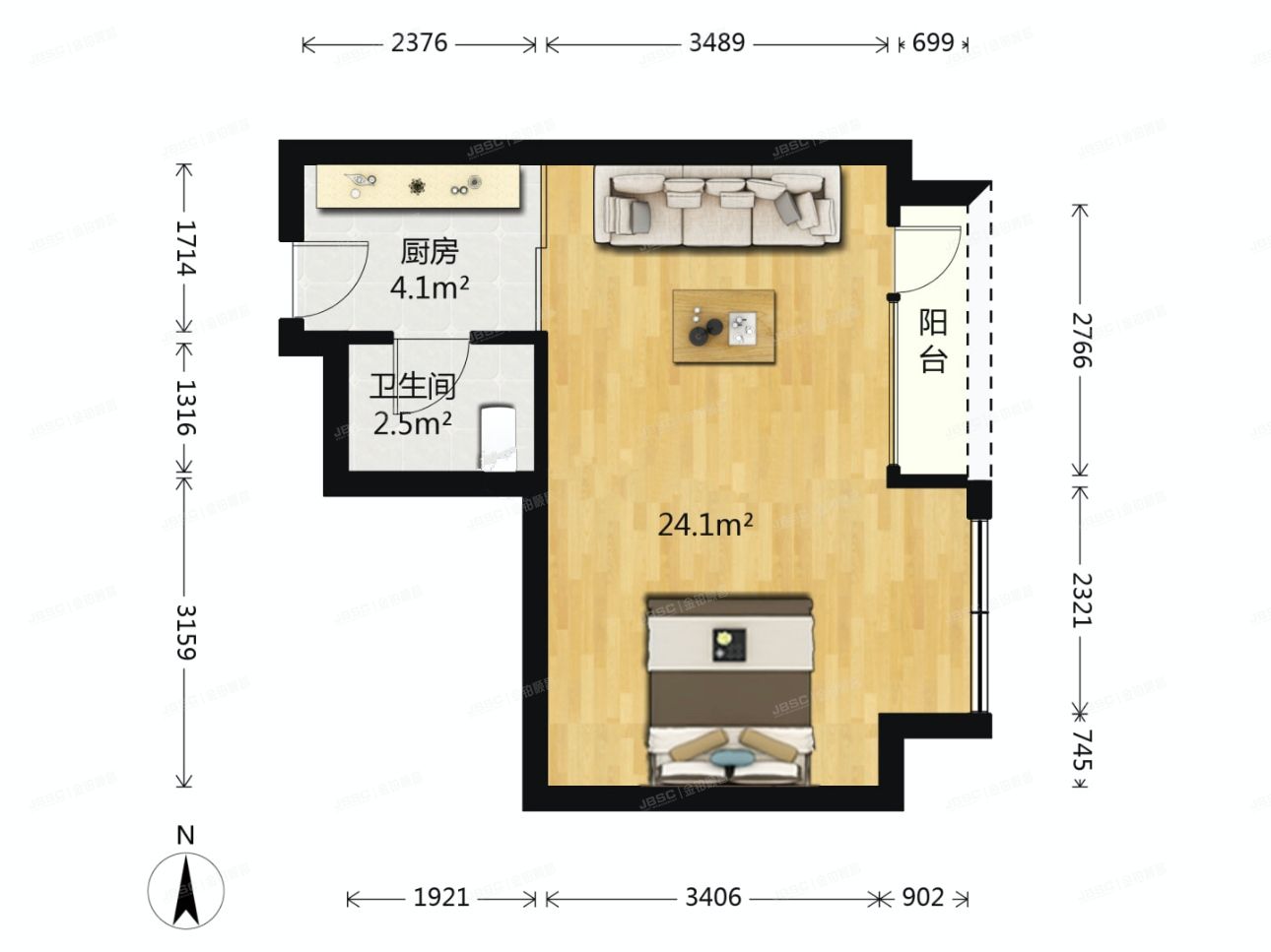 朝阳区 饮马井1号院2号楼5层1单元608号（新坐标小区）