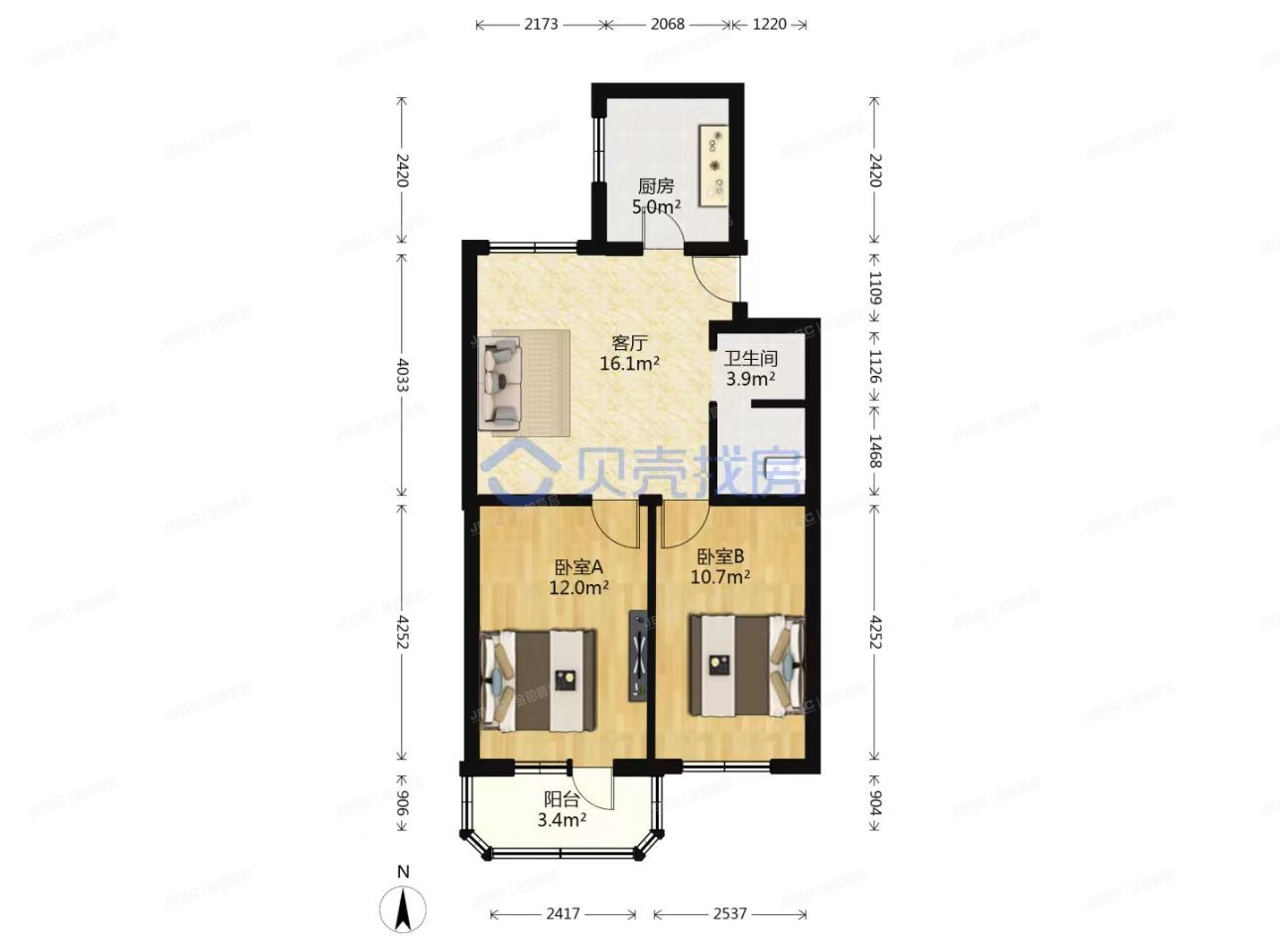 朝阳区 芍药居北里102号楼14栋1417号