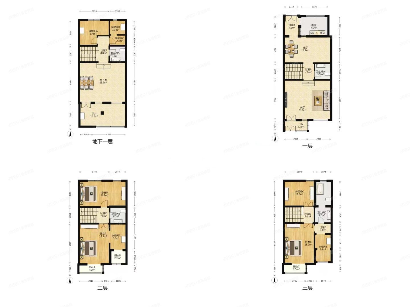 通州区 新海南里270号楼-1至3层102号（天鹅堡）别墅