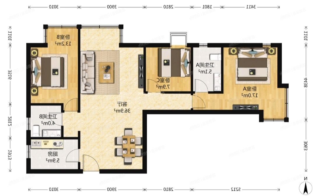 朝阳区 松榆南路38号院7号楼6层707（美景东方）