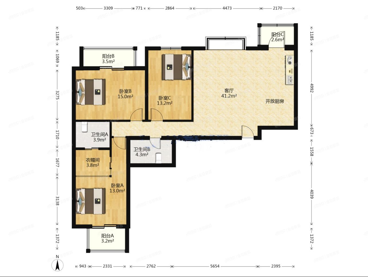 朝阳区 安定路12号院6号楼2单元1007室（国典华园西区）