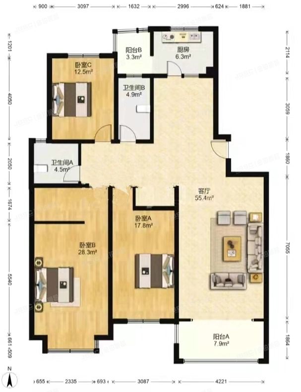 房山区长阳镇溪雅苑二区12号5层1单元502号（九洲溪雅苑二区）