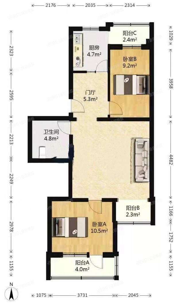 大兴区 西红门镇九龙山庄三区5号楼1层3-101