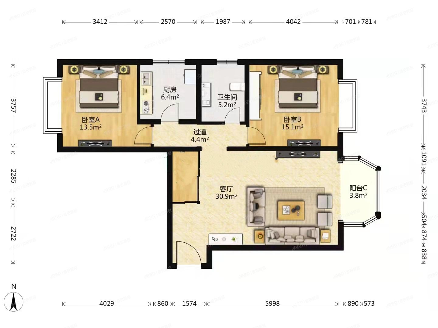 丰台区 青塔西路58号院2号楼18层1802号（珠江峰景）