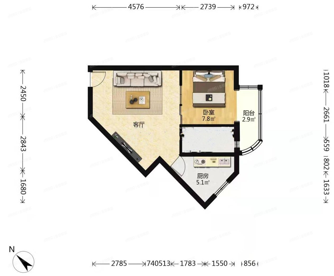 丰台区 苗圃东里8号楼9层905