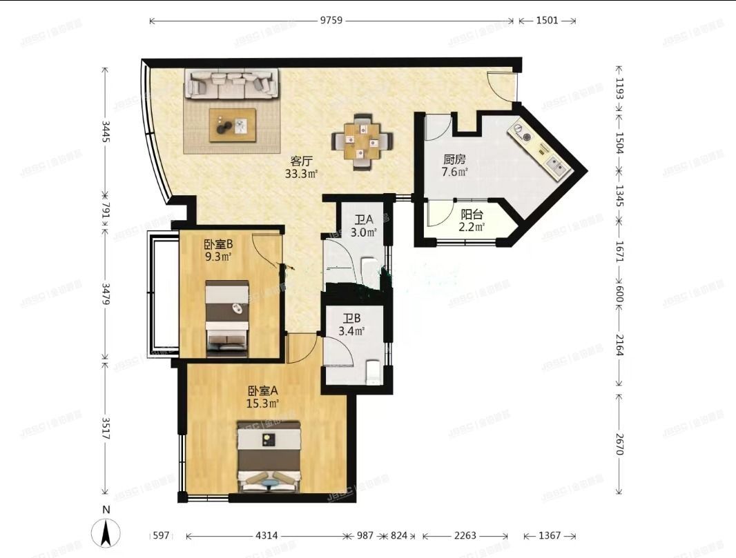 朝阳区甘露园南里25号院1号楼24层27B（朝阳园）