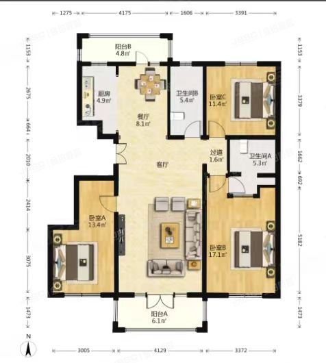 顺义区恒华西街2号院8号楼4层2单元401（恒华湖公馆）