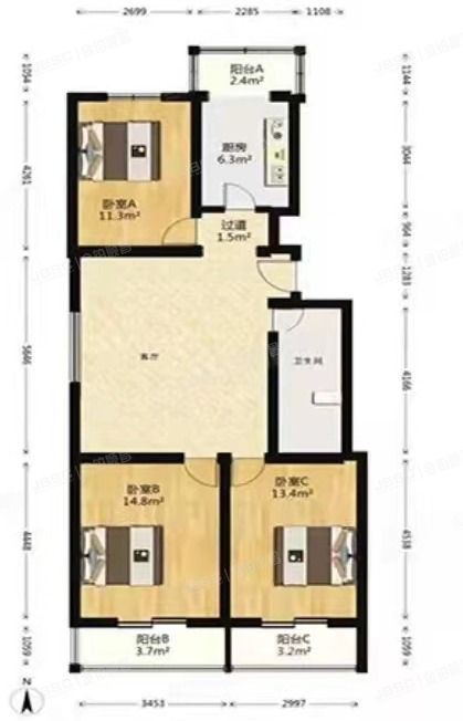 房山区 城关街道九洲兴达家园A区4号楼4单元602室