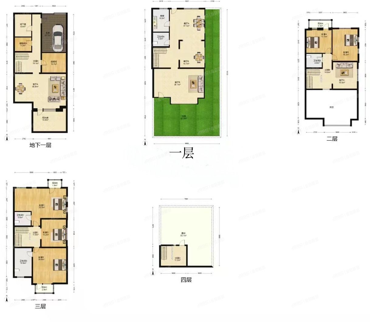 房山区 长阳镇祥云街6号院22号楼-1至3层101号（城建徜徉墅）别墅