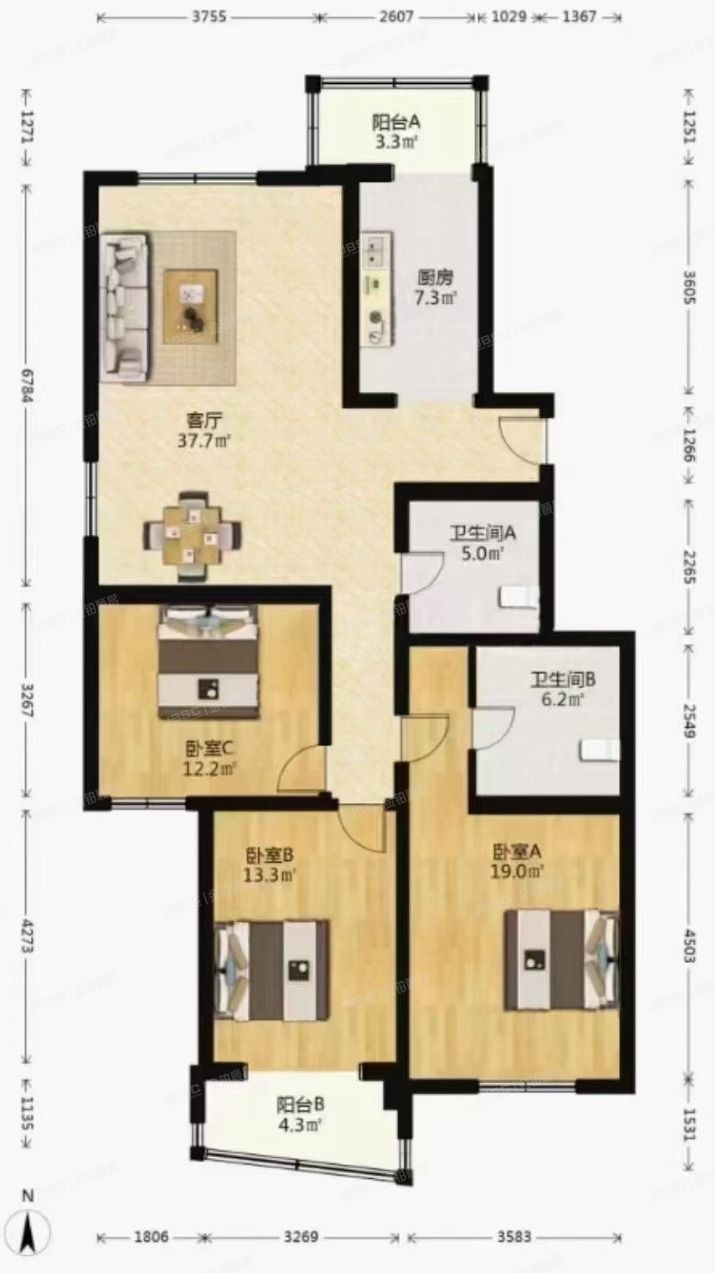 海淀区远大园四海淀区远大园四区5号楼六单元三层302（远大园四区）