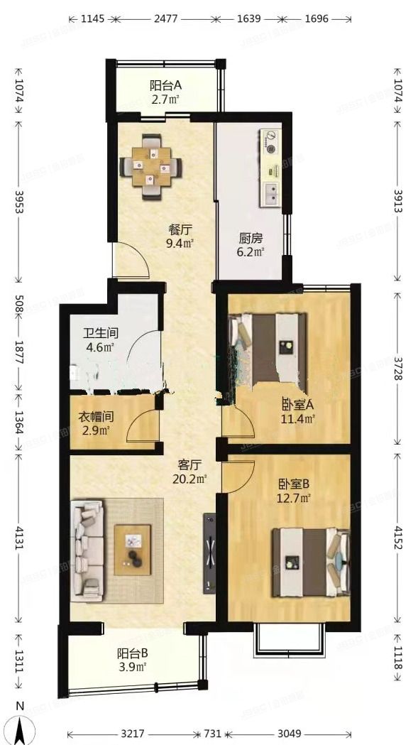 门头沟区绿岛家园9号楼4层4单元402号