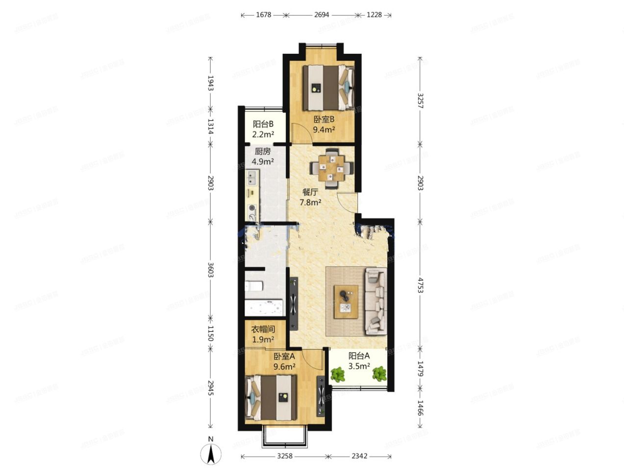朝阳区 周庄嘉园东里2号楼4单元202室
