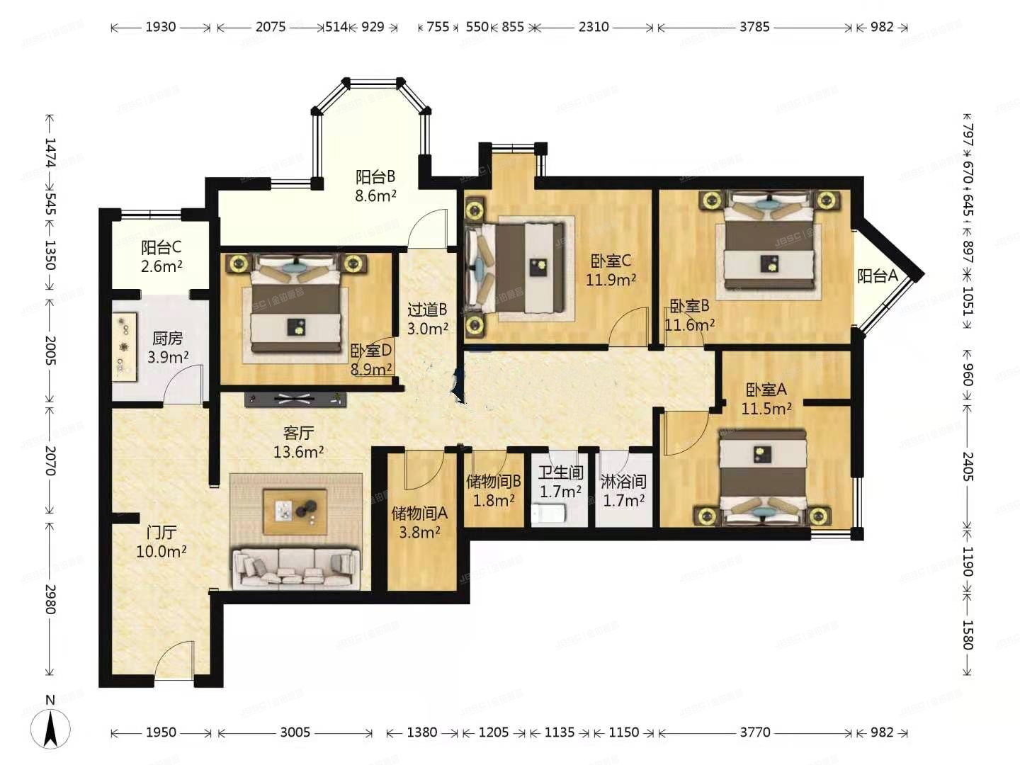 丰台区 邻枫路5号院2号楼908室（怡锦园）