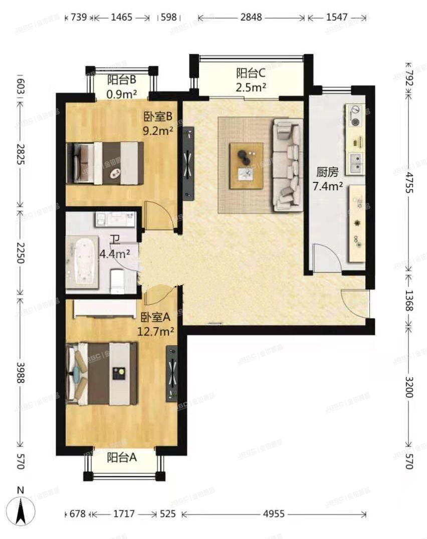 丰台区和光里1号楼4层2单元401
