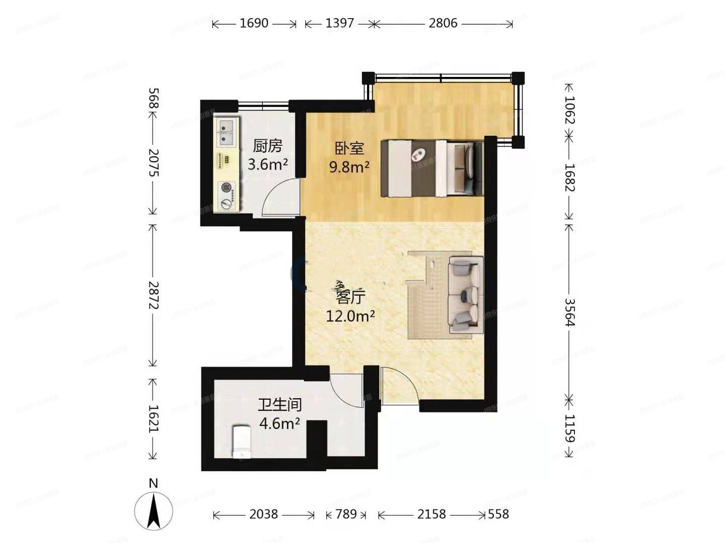 丰台区南方庄2号院3号楼12层1502（世纪星）