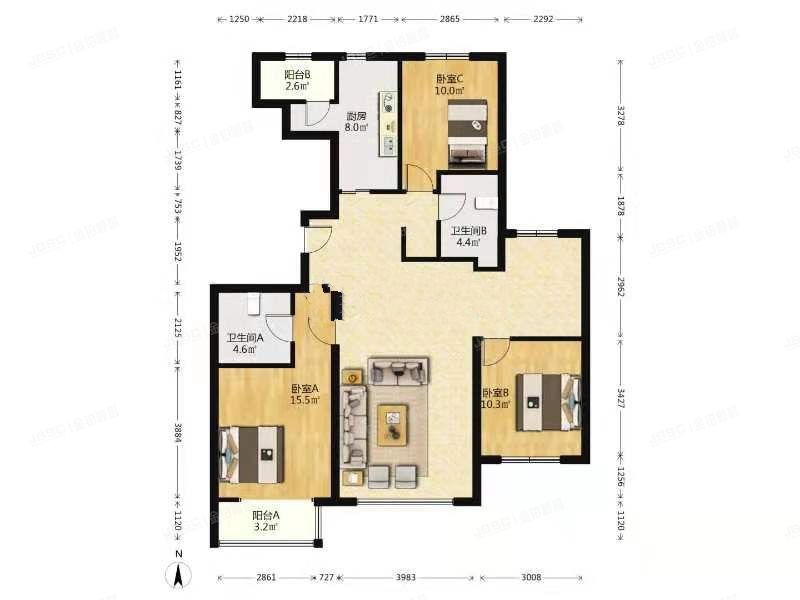 丰台区靛厂路52号院1号楼6层1单元601（西府兰庭）