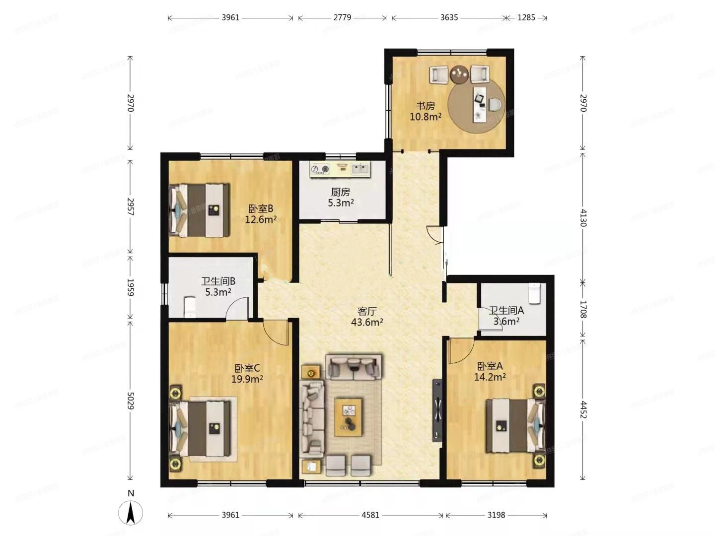房山区西潞街道太平庄东里51号楼6层702（蓝爵公馆）-复式