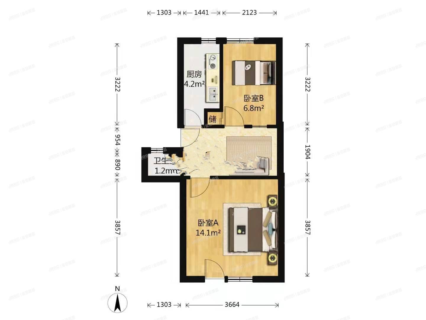 石景山区西井二区4号楼1层2单元13号