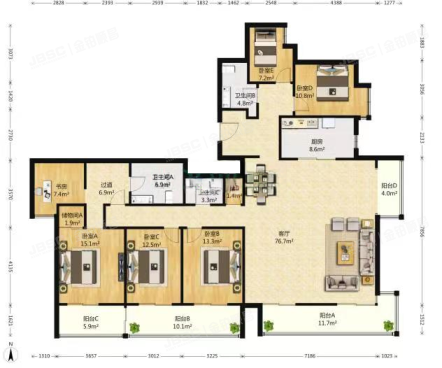 朝阳区广渠门外大街1号院8号楼24层2805（富力城A区）
