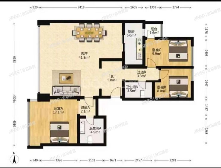 海淀区西钓鱼台嘉园1号楼9层5单元902