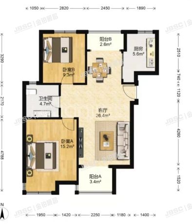 大兴区 乐园路22号院36号楼2单元701室（金地仰山）
