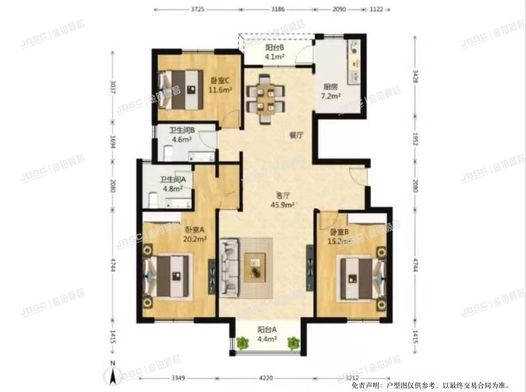 海淀区永丰嘉园四区5号楼1单元102室（冠城大通百旺府）