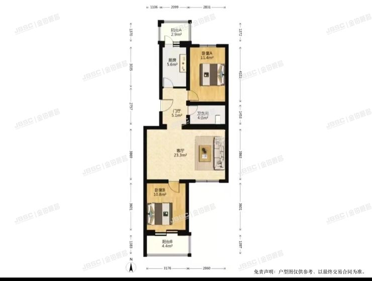 房山区 城关街道永安家园小区2号楼4单元202室