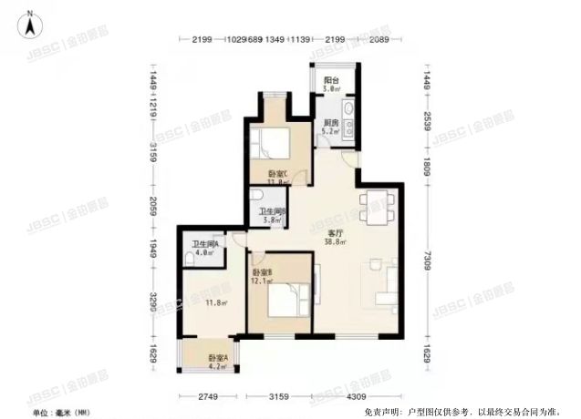 大兴区丽园B区10号楼1单元202室