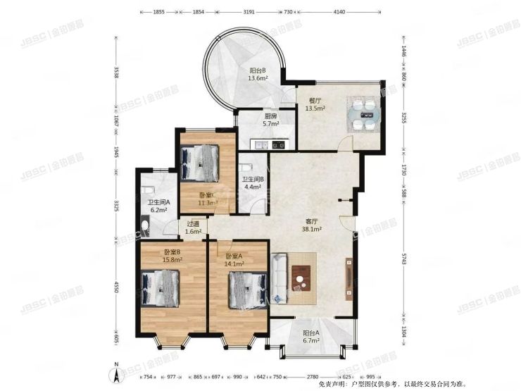 顺义区 裕龙花园五区20号楼3单元402室