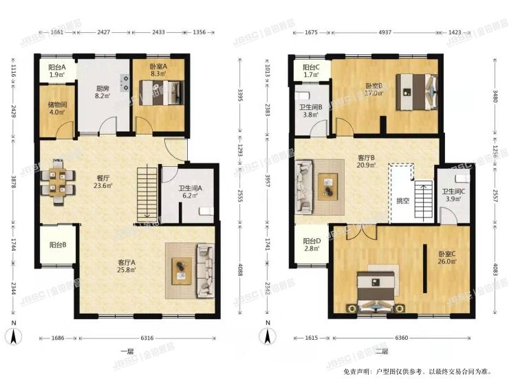 房山区 良乡北潞春家园B5号楼2至3层1单元101室（复式）