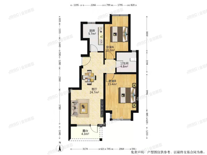 房山区 窦店镇于瓦北路17号院8号楼3单元301室（北京城建琨廷）