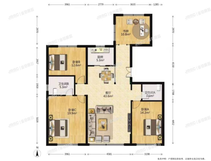 房山区 西潞街道太平庄东里51号楼6层702室（蓝爵公馆）
