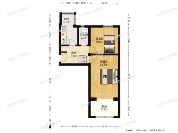 通州区 颐瑞东里121号楼1单元602室（DBC加州小镇）