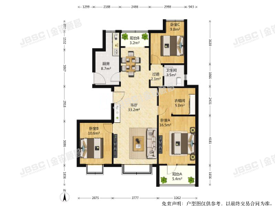 房山区 窦店镇于瓦北路17号院6号楼3单元302室（北京城建琨廷）
