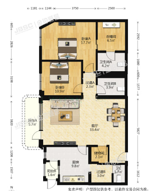 朝阳区 景园小街1号院景园大厦1号楼16层17D