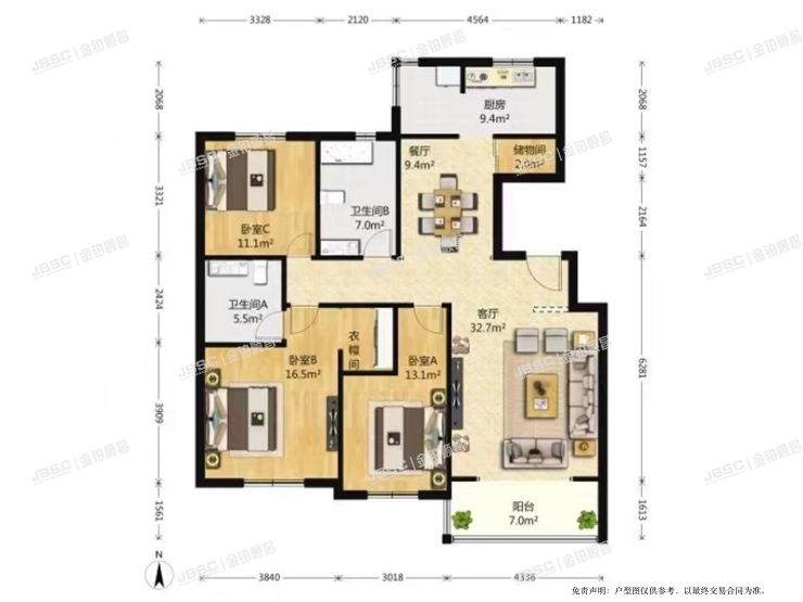 顺义区 东方太阳城146号楼1单元201室