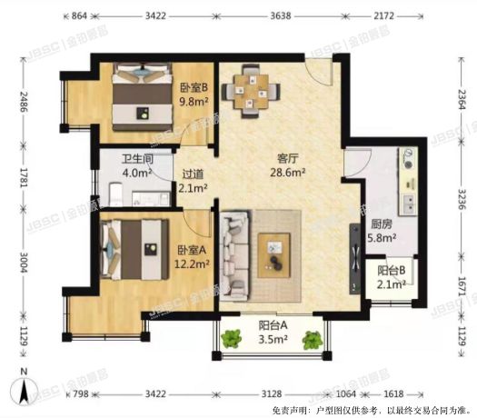 房山区 长阳镇嘉州水郡144号3单元802室（加州水郡三期）