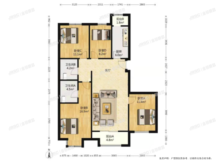 门头沟区 石龙南路3号院10号楼3单元901室（丽景长安）50%份额