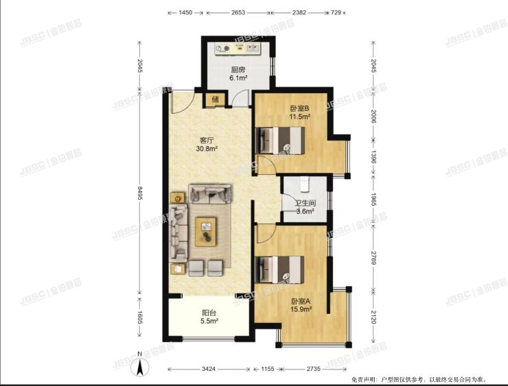 朝阳区 南磨房路16号院3号楼1502室（禧福汇）