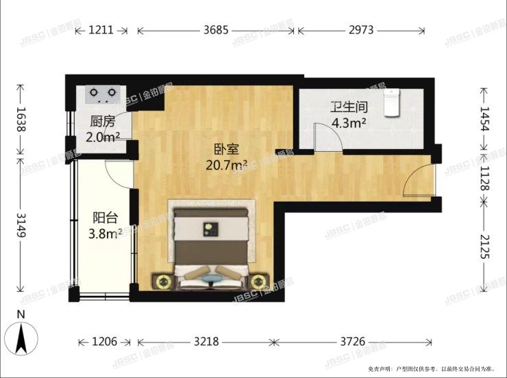 朝阳区 慧忠北里410号楼1单元601室（华馨公寓）