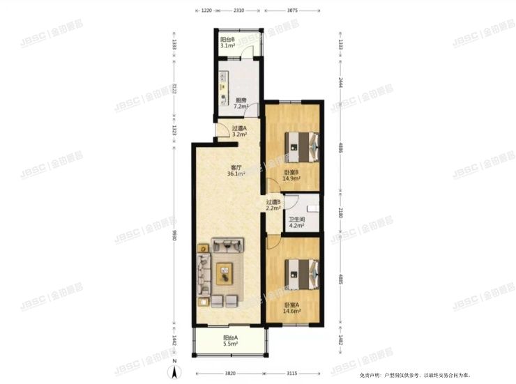 朝阳区 雅成一里10号楼5单元201室（青年路小区）